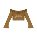 Women's Off-the-Shoulder Bell Sleeve Crop T-Shirt