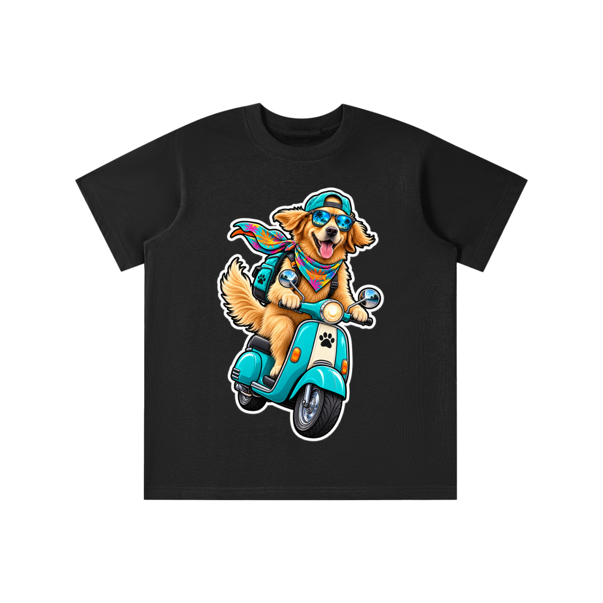 Theo's Dog Riding a Scooter Essential Kids' T-shirt