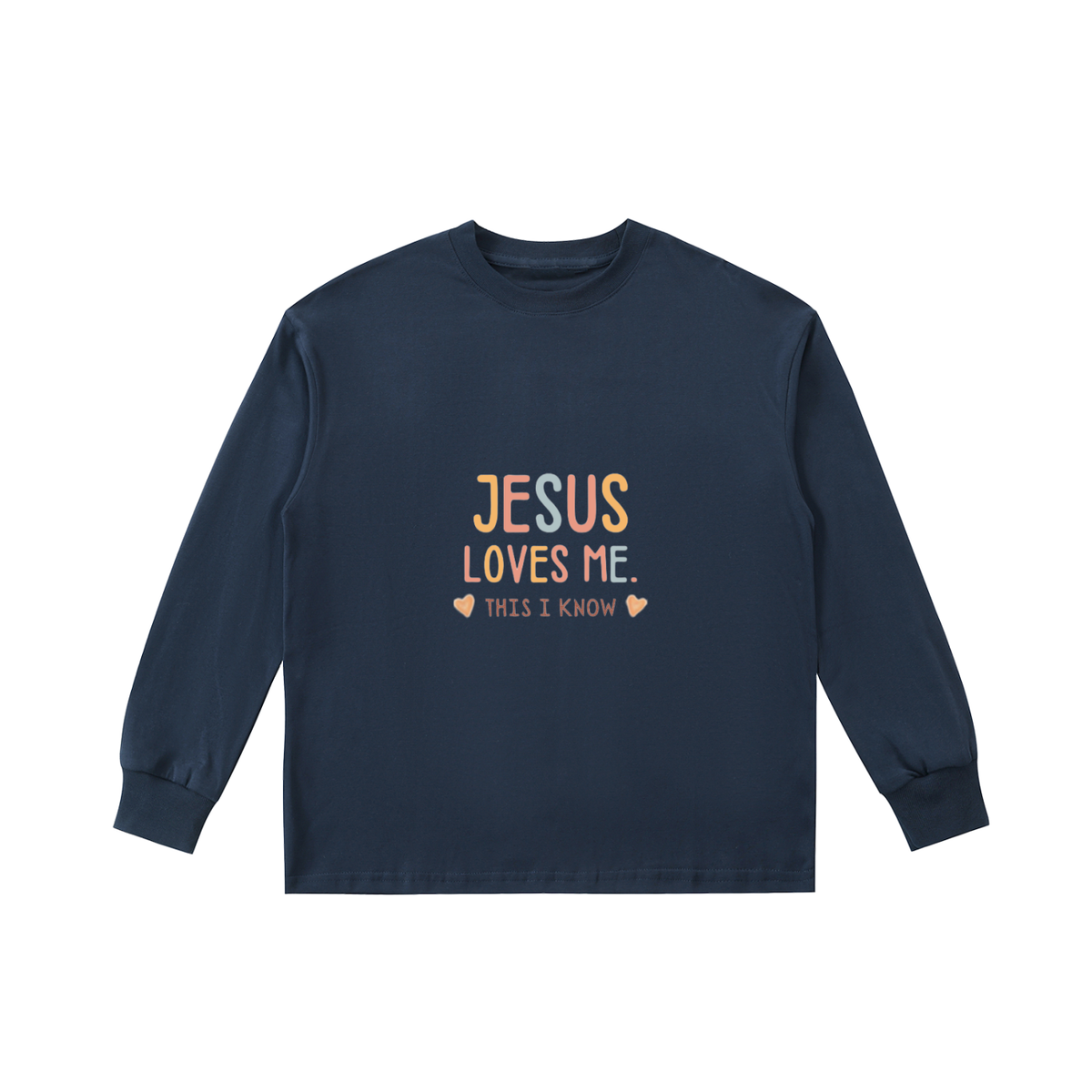 Jesus Loves Me Kids' Quick-Dry Cotton Long-Sleeve Tee