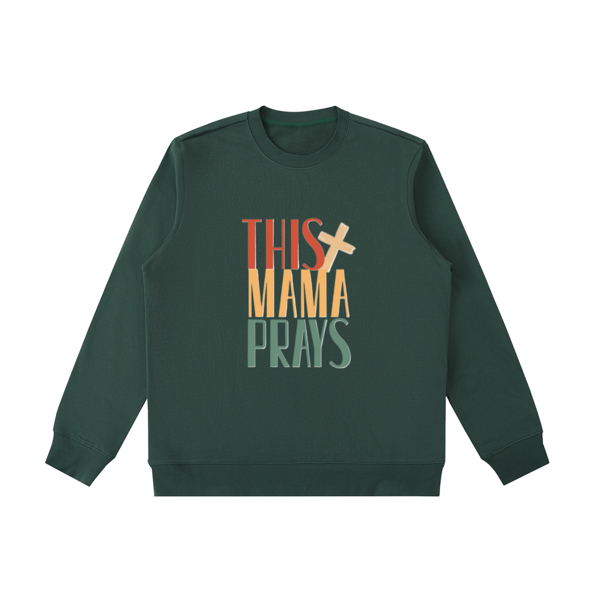 This Mama Prays Essential Heavyweight Crewneck  Sweatshirt
