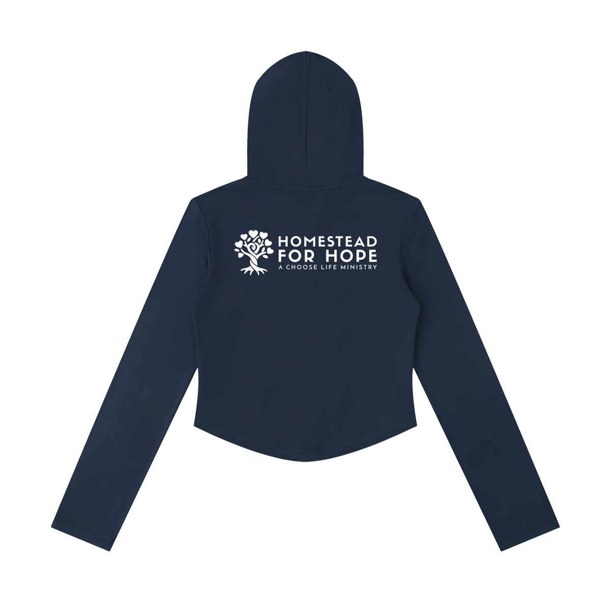 Choose Life Ministry Women's Slim Cropped Full Zip Hoodie