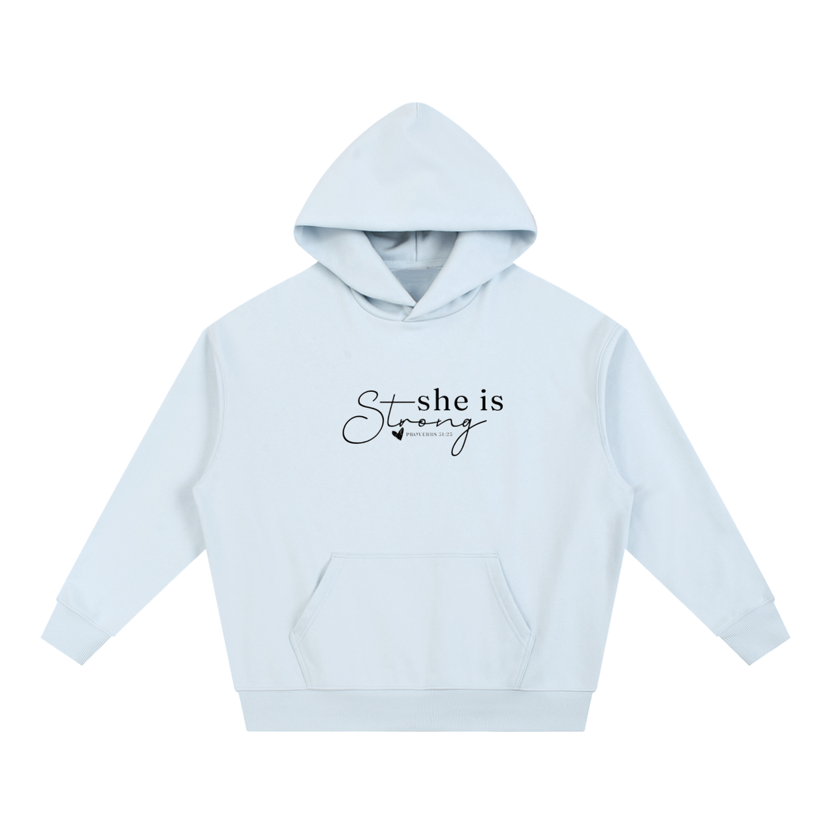 She is Strong Essential Boxy Heavyweight Drop-Shoulder Hoodie