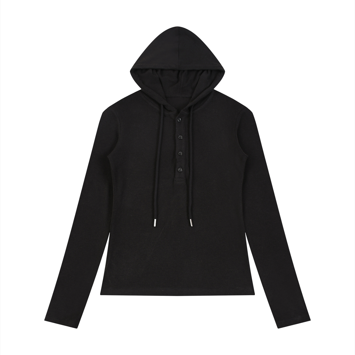 Reta's Slim Half-Button Long Sleeve T-Shirt