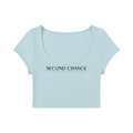 Second Chance Slim Cap Sleeve Crop T-Shirt