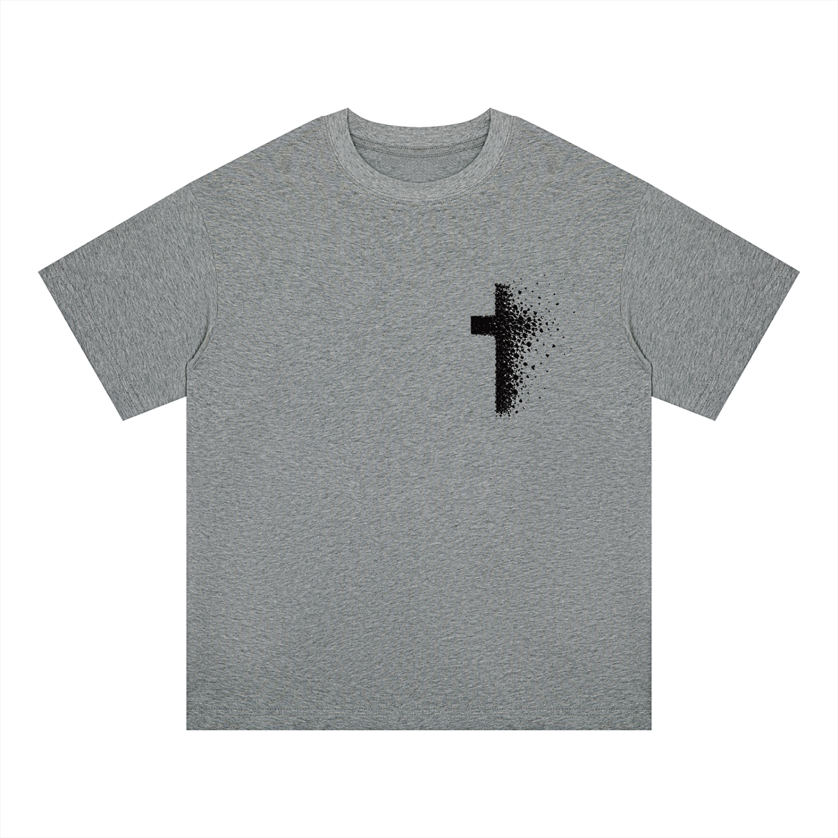 Men's Pixilated Cross Oversized Drop Shoulder T-Shirt