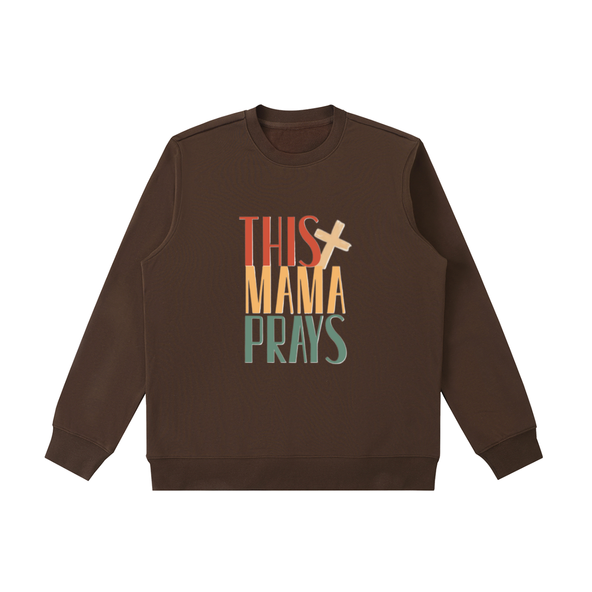 This Mama Prays Essential Heavyweight Crewneck  Sweatshirt