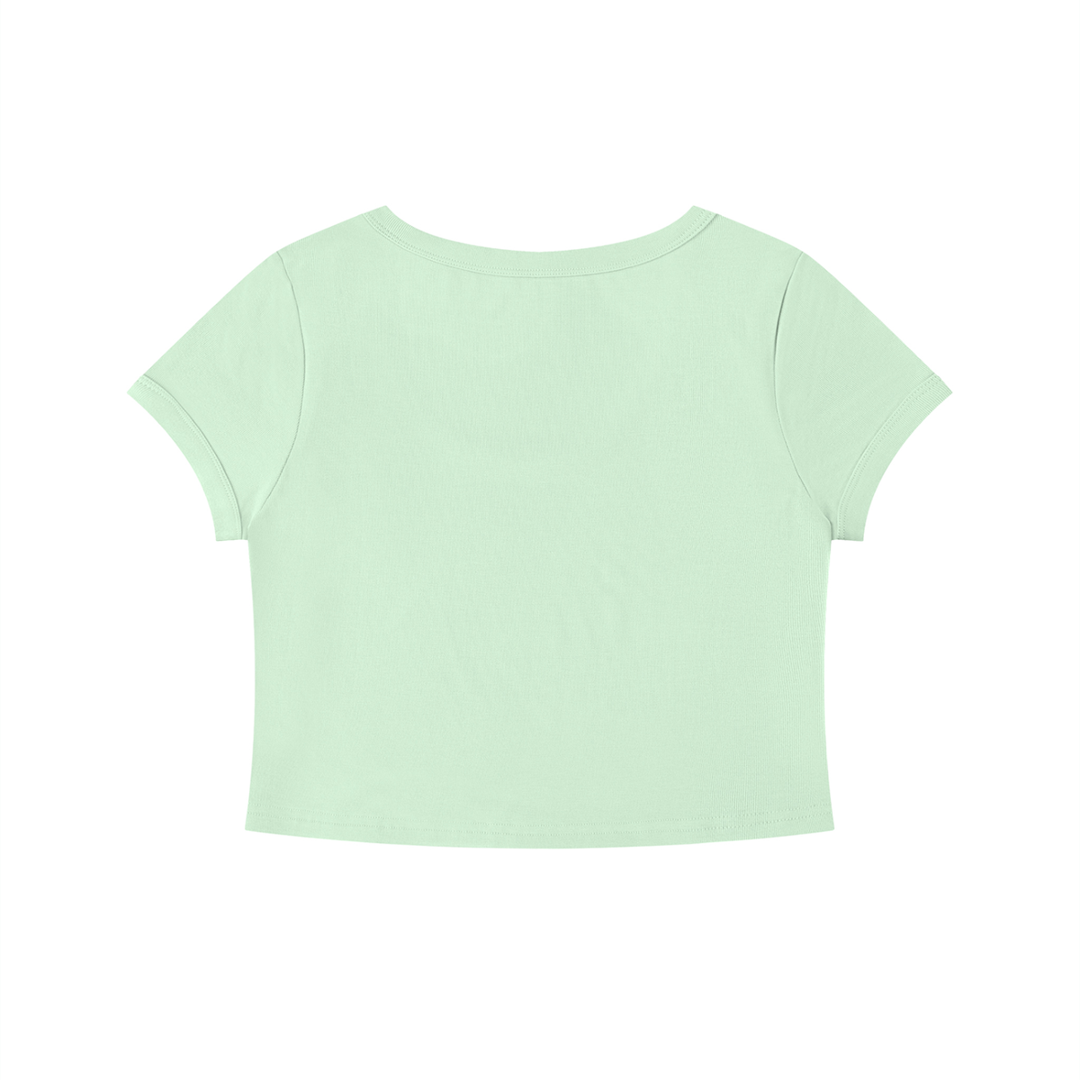 Second Chance Solid Color Slim Crop T-Shirt