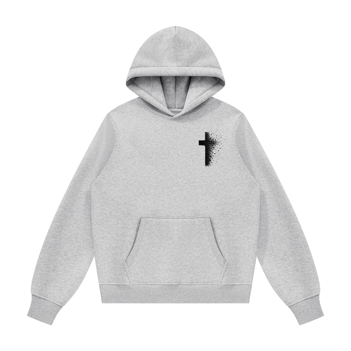 Men's Pixilated Cross Fleece Regular Shoulder Hoodie
