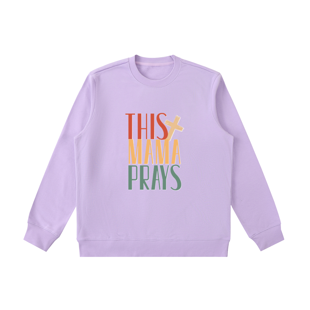 This Mama Prays Essential Heavyweight Crewneck  Sweatshirt