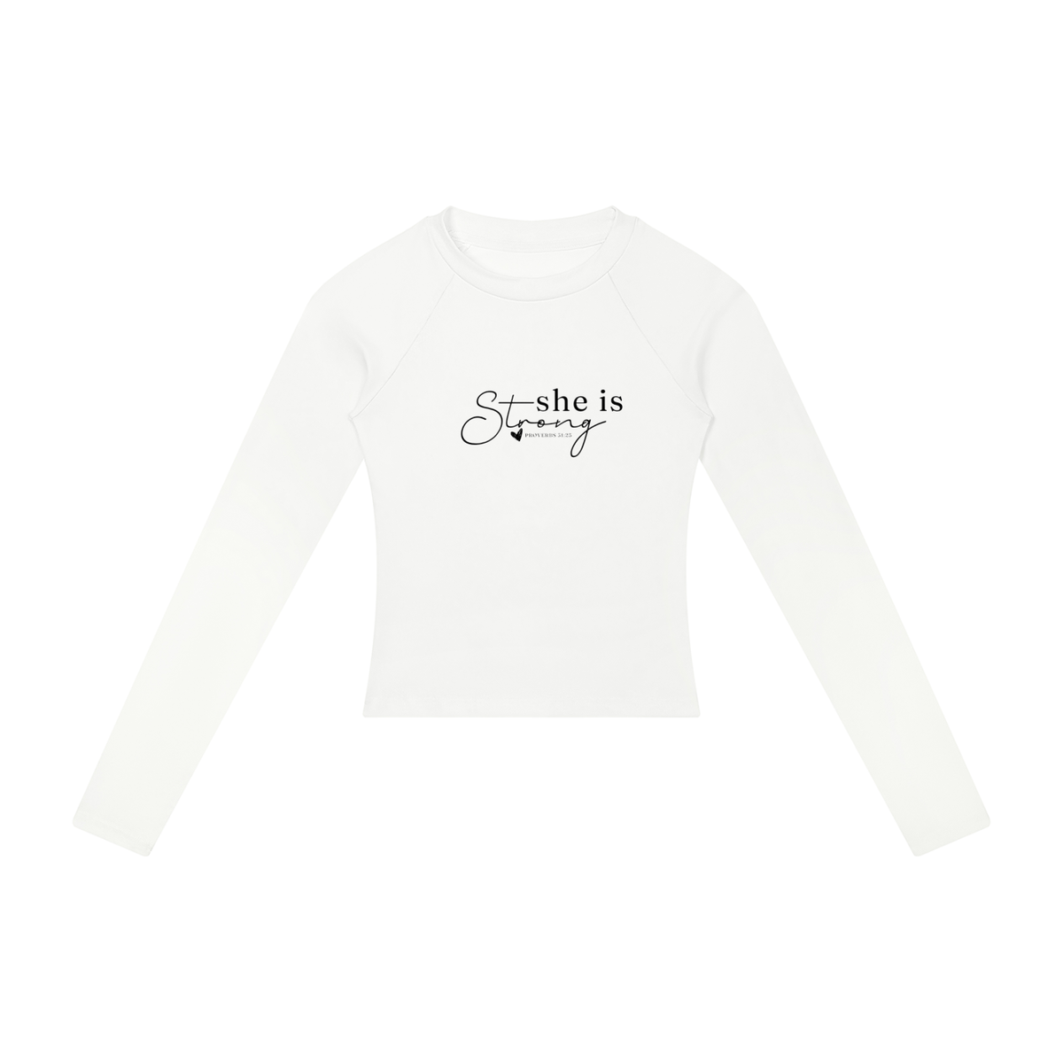 She is Strong Women’s Slim Raglan Long Sleeve T-Shirt