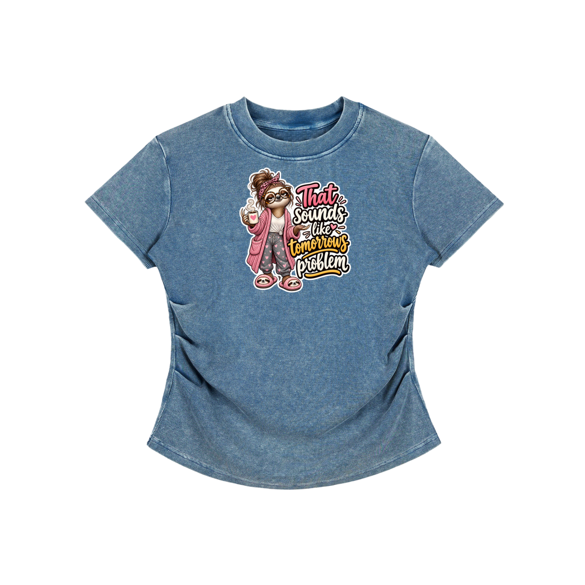 Kassie's Vintage Washed Bodycon Cotton T-Shirt