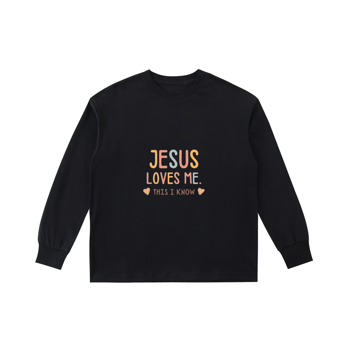 Jesus Loves Me Kids' Quick-Dry Cotton Long-Sleeve Tee