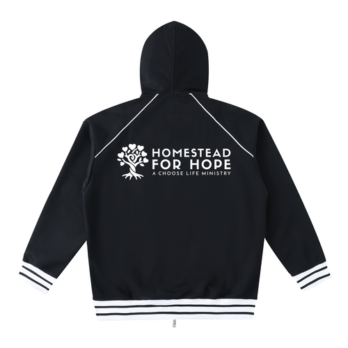 Choose Life Ministry Striped Trim Zip-Up Hoodie