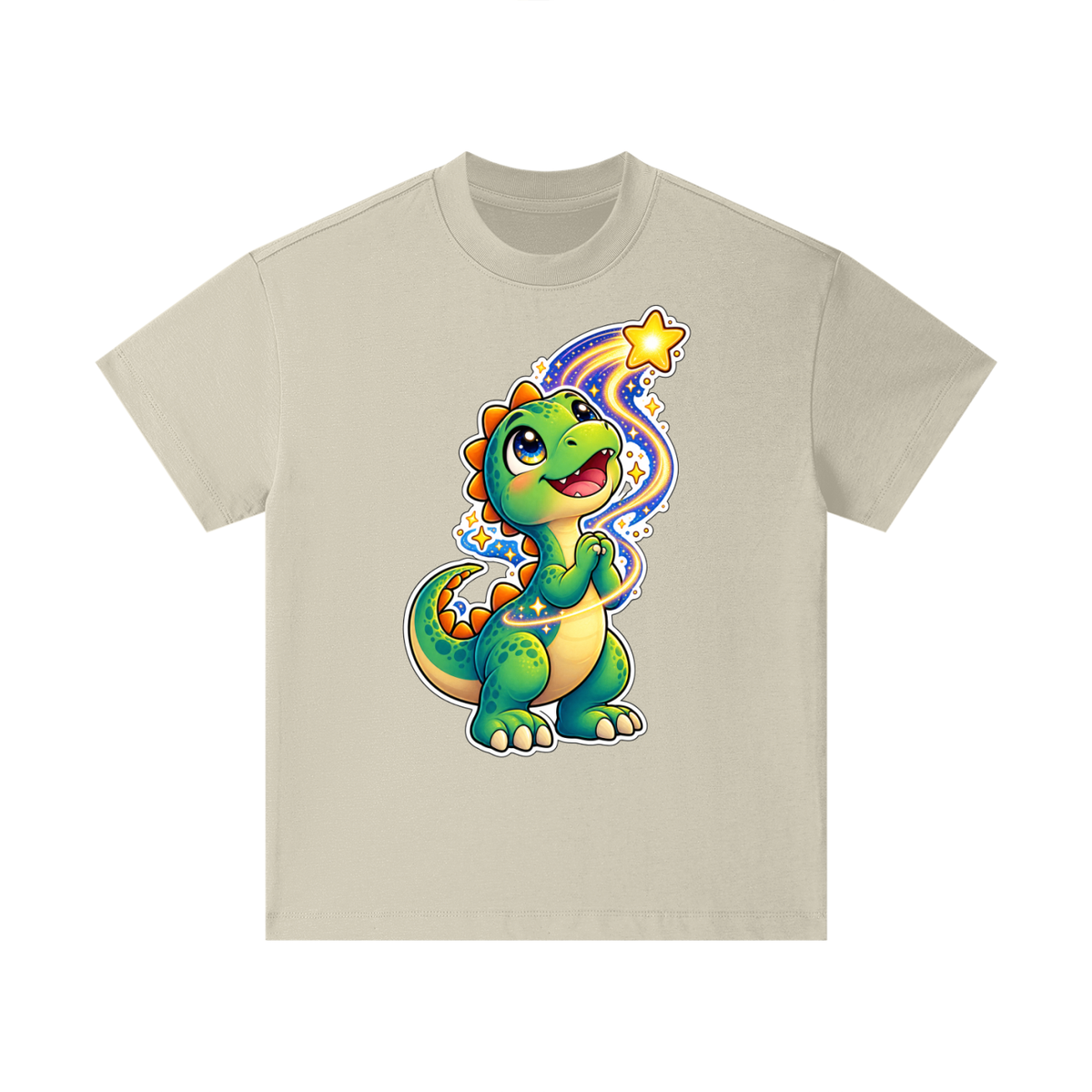 Ezra's Dinosaur Wishing on a Star T-Shirt Pure Cotton Essential Kids T-Shirt