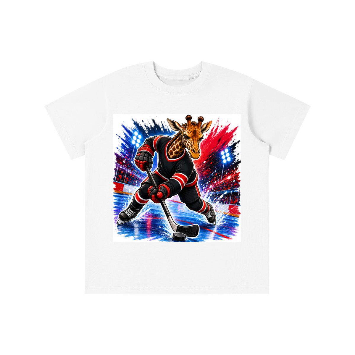 Kobie's Hockey Playing Giraffe Essential Kids' T-shirt