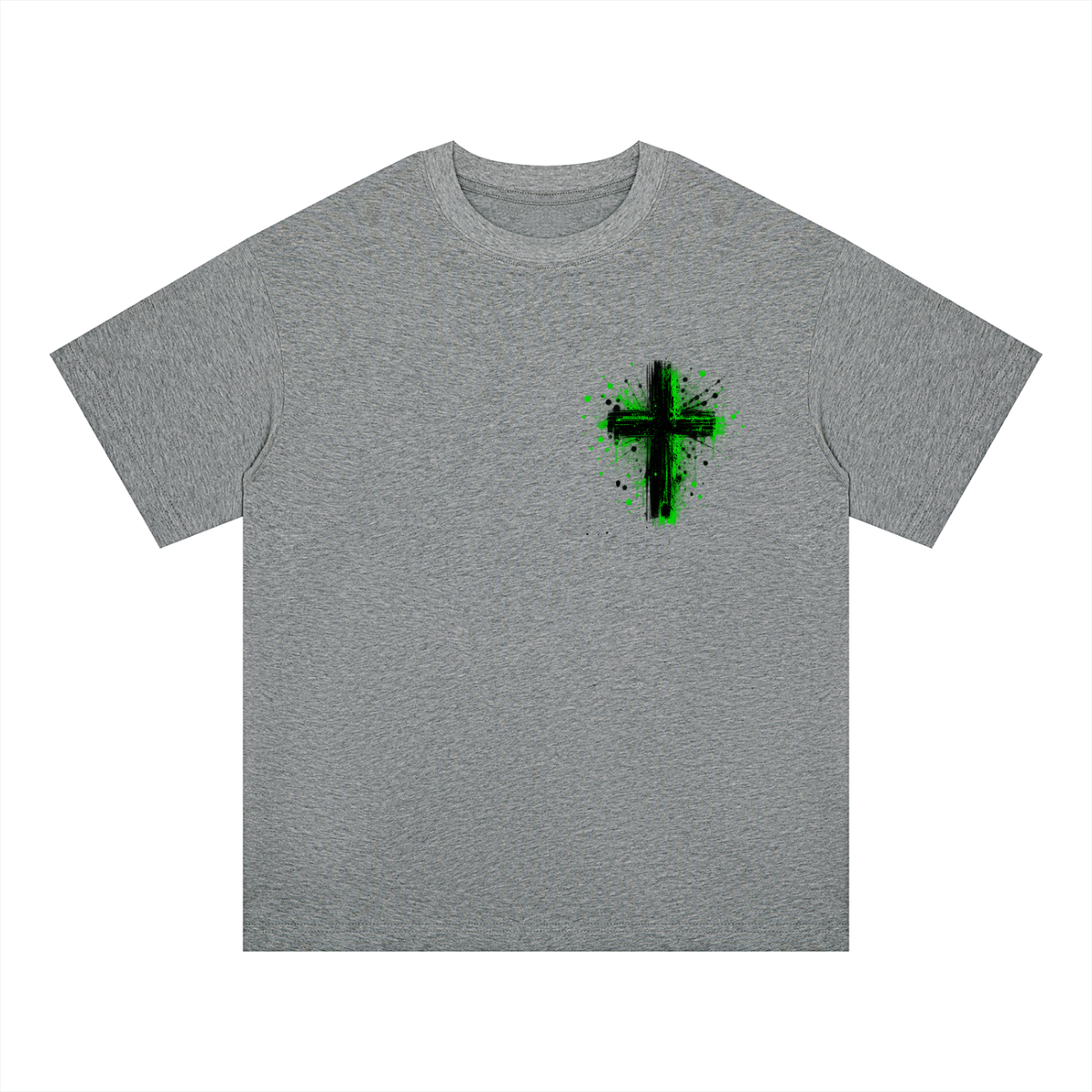 Men's Coloured Splatter Cross Oversized Drop Shoulder T-Shirt