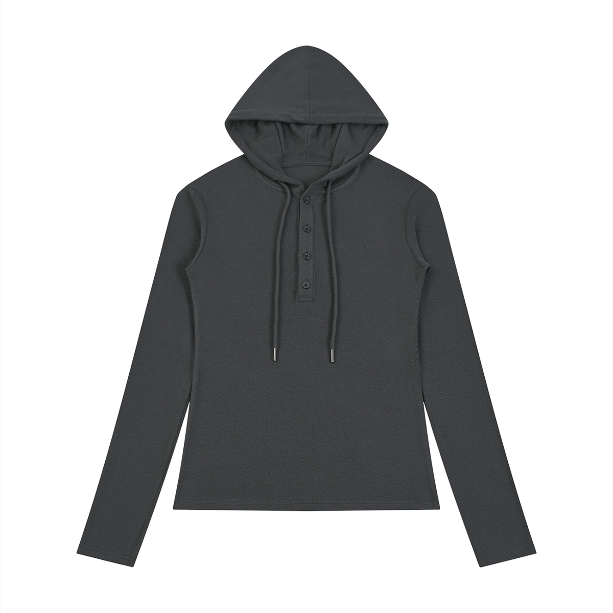 Reta's Slim Half-Button Long Sleeve T-Shirt