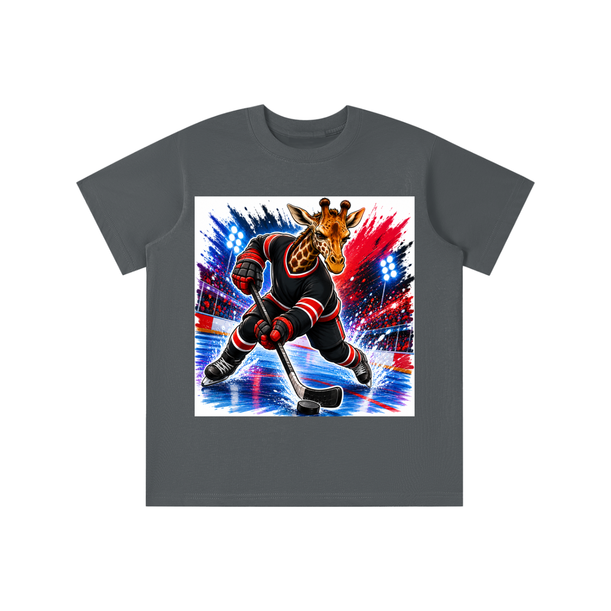 Kobie's Hockey Playing Giraffe Essential Kids' T-shirt