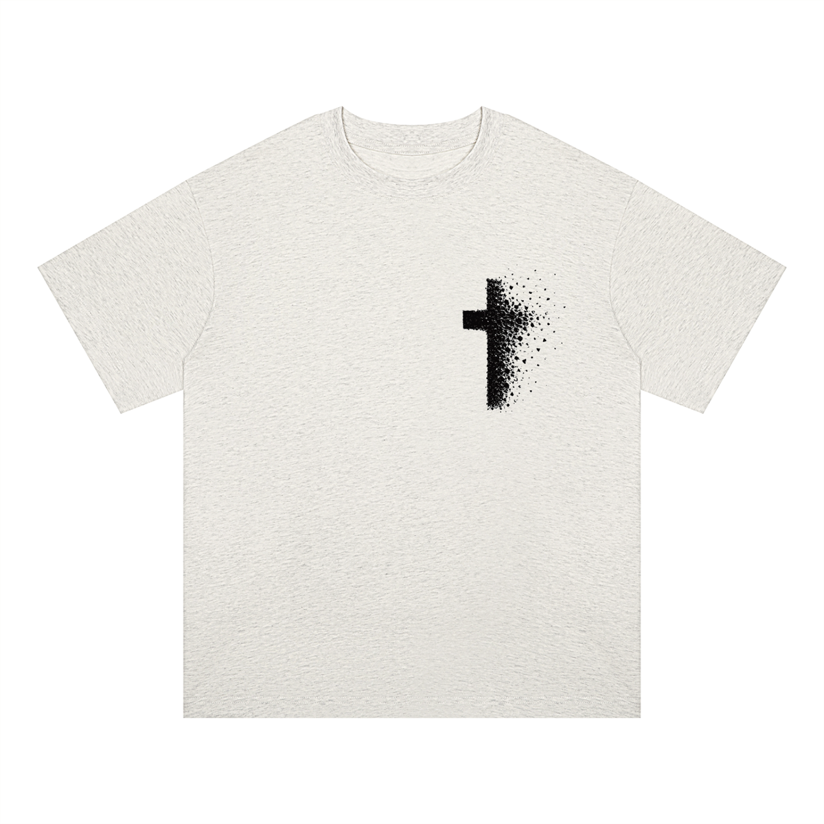 Men's Pixilated Cross Oversized Drop Shoulder T-Shirt